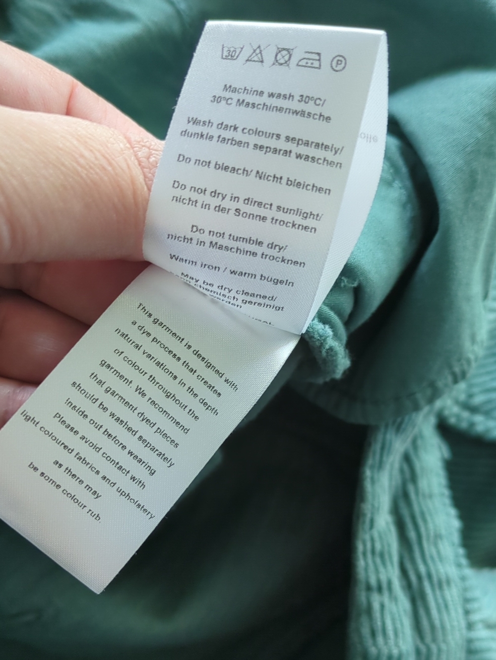 Poetry Women's Green Corduroy Wide-Leg Pants Sz 12 Casual Academia Fall Cozy - Picture 5 of 5